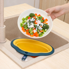 Washbasin reversible cloud sink drain basket filter corner fruit washing kitchen sink multi-functional storage rack