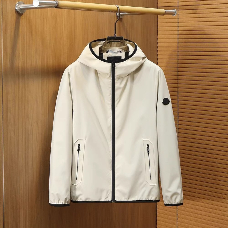 Trendy Brand Spring and Autumn Style Moncler-Style Thin Jacket, Moncler Zipper Cardigan, Men's Hooded Jacket, Men's Windbreaker