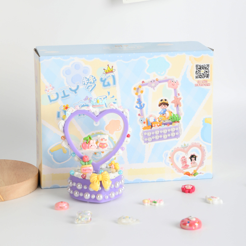 보라색 사랑 야간 조명 소재 패키지 하드 커버 컬러 박스