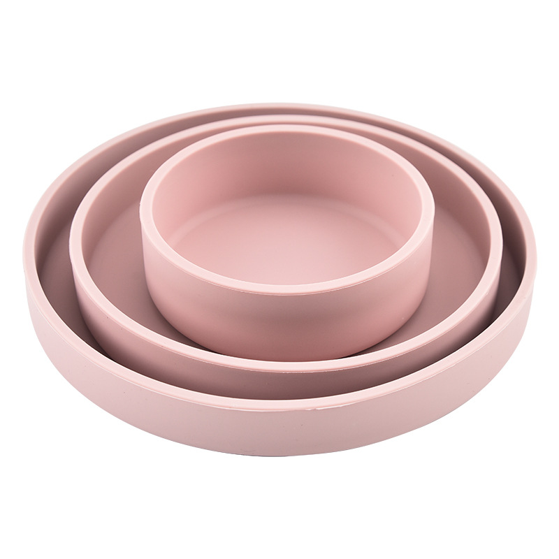 Juego de vajilla de silicona de grado alimenticio para niños, tazón para alimentos complementarios, plato para frutas, hervible, venta caliente en Amazon