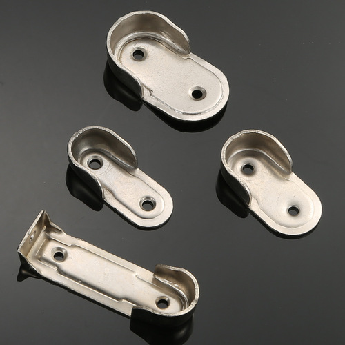 Cold-rolled steel flange seat round tube clothes drying rod clothes rail cabinet fixed wardrobe bracket curtain towel rack clothes holder
