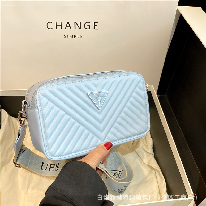 国境を越えた売れ筋の女性用小さなスクエアバッグ 2025 新しいファッショナブルで多用途の軽量ワイドショルダーストラップクロスボディカメラバッグ女性用|undefined
