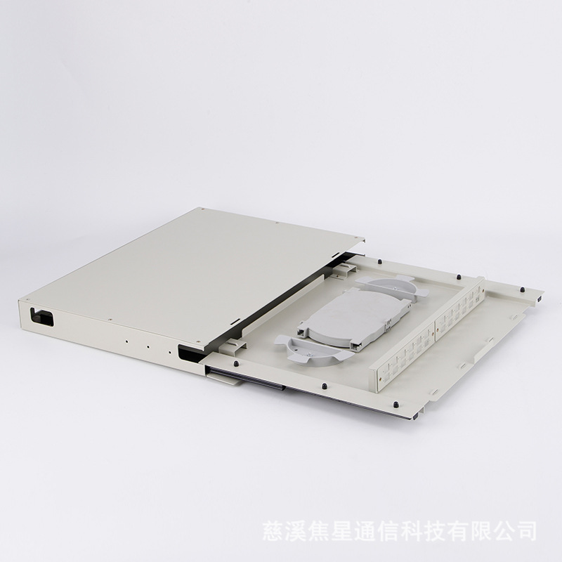 12/24芯SC/LC抽拉式光纤配线架终端盒1U/2U光缆尾纤熔接盒ODF接续