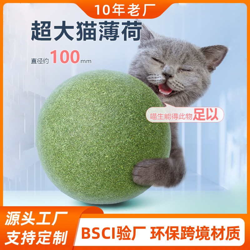 Bola de menta gatera grande de 10cm de estilo explosivo