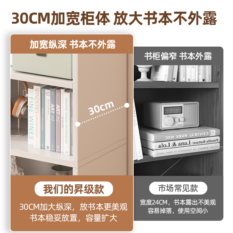 书架落地置物架靠墙一体转角书柜收纳柜家用学生客厅储物架展示柜|undefined