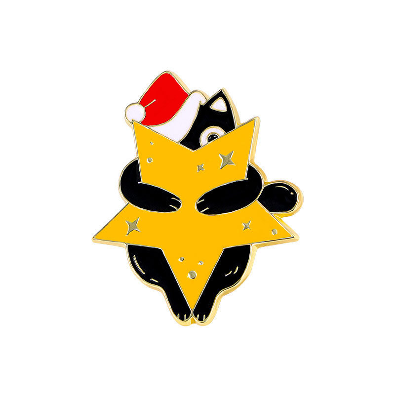 Broche de Navidad insignia de aleación caricatura adorable Santa Fe Navidad decoración de mochila escolar