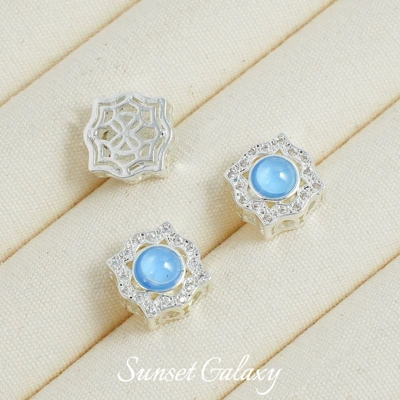 Aquamaro Jewelry Beaded Handmade Zərgərlik ara hissələri - silver-small-lace-one-piece
