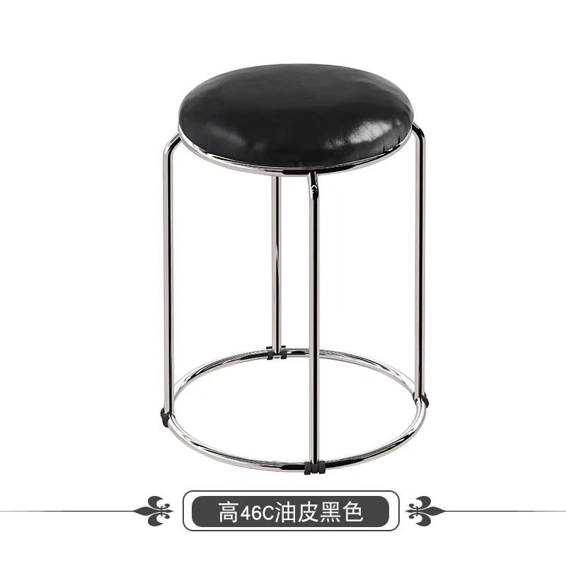 45cm Gaote No. 10 강철 막대 거친 오일 왁스 가죽 검정색