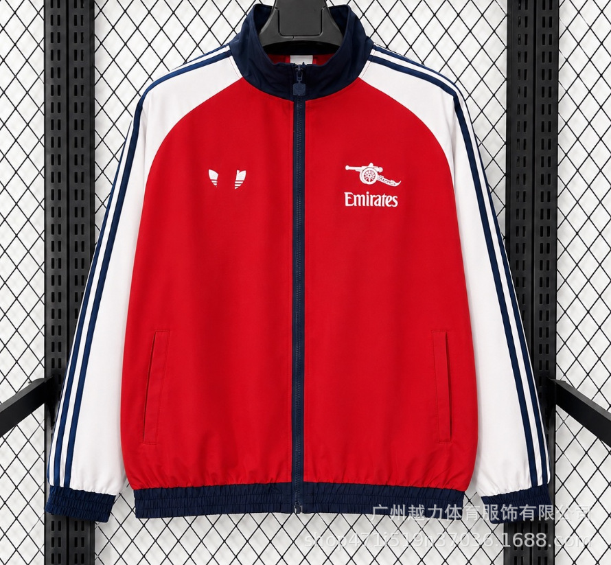 Chaqueta Bordada retro de manga larga y gruesa Manchester United Barcelona Inglaterra Brasil Real Madrid Liverpool image 55