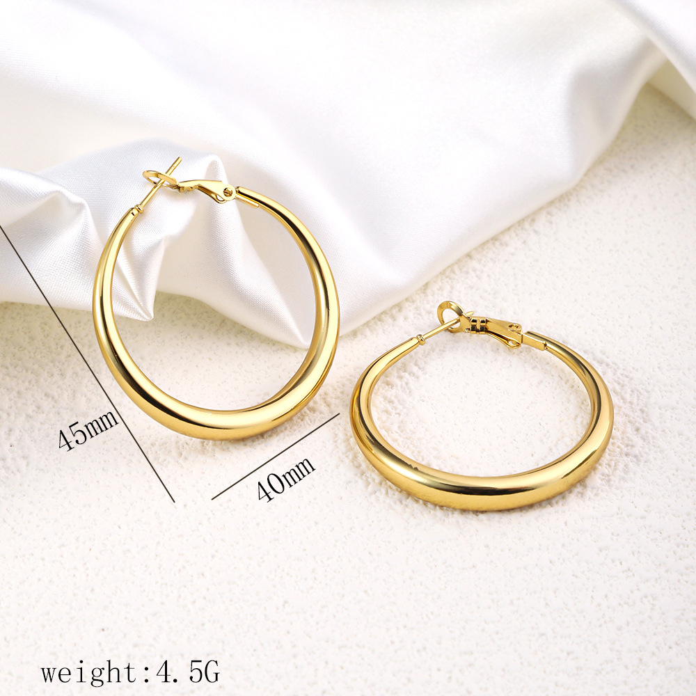 1 Pair Simple Style Commute Geometric Heart Shape Plating Titanium Steel Drop Earrings Earrings Ear Studs display picture 29