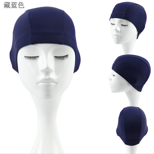 2024 new polyester swimming cap wholesale solid color breathable swimming cap for men, women and children, multi-color optional for hot spring bathing