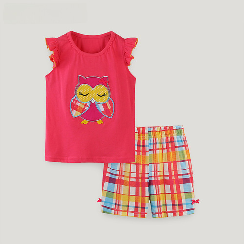Children's Tank Top Set, European and American Style, Cross-Border Wholesale, Summer New Arrival, Girl's Set, Cartoon Two-Piece Set