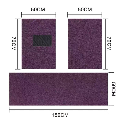 single main and co-pilot car – Universal Foot Pad - black-and-purple-silk-circle-three-piece-set