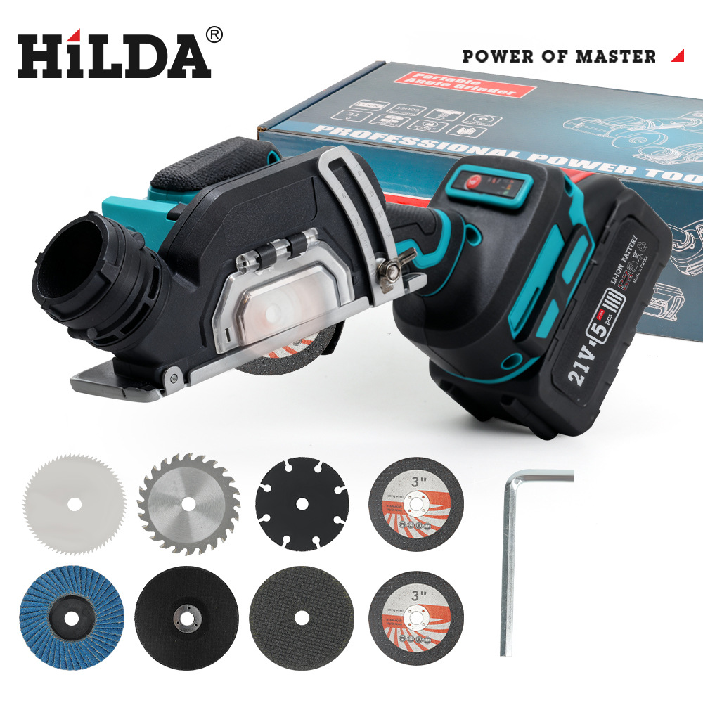 跨境新款锂电角磨机家用充电式大功率切割机手持多功能抛光打磨机