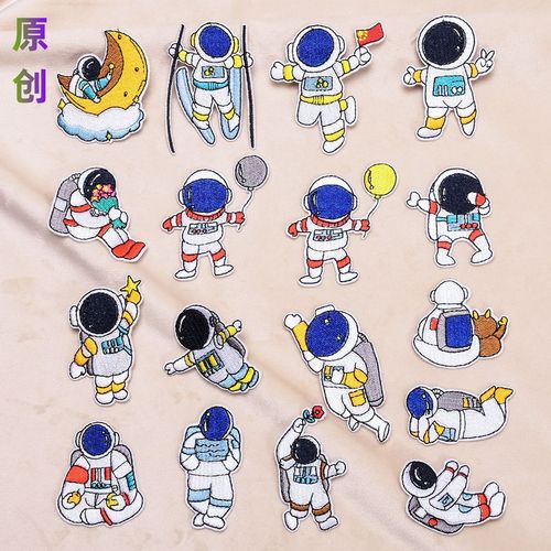 Original new fashionable astronaut embroidery cloth patch computer embroidery can be ironed and hand-sewn patch patch badge