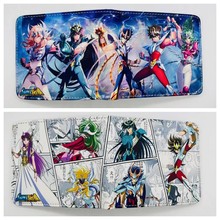 手游 圣斗士星矢重生2 PU学生男女短款两折零钱包皮钱夹卡包现货