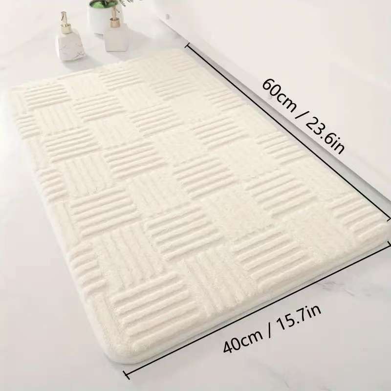 Transfronterizo simple y ligero de color sólido alfombra de algodón cómodo para el hogar resistente a la suciedad y al desgaste fácil de cuidar alfombra de puerta de entrada