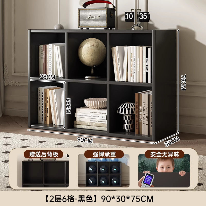中古风收纳柜卡莱克格子柜沙发边矮柜学生书架落地置物架家用柜子|undefined
