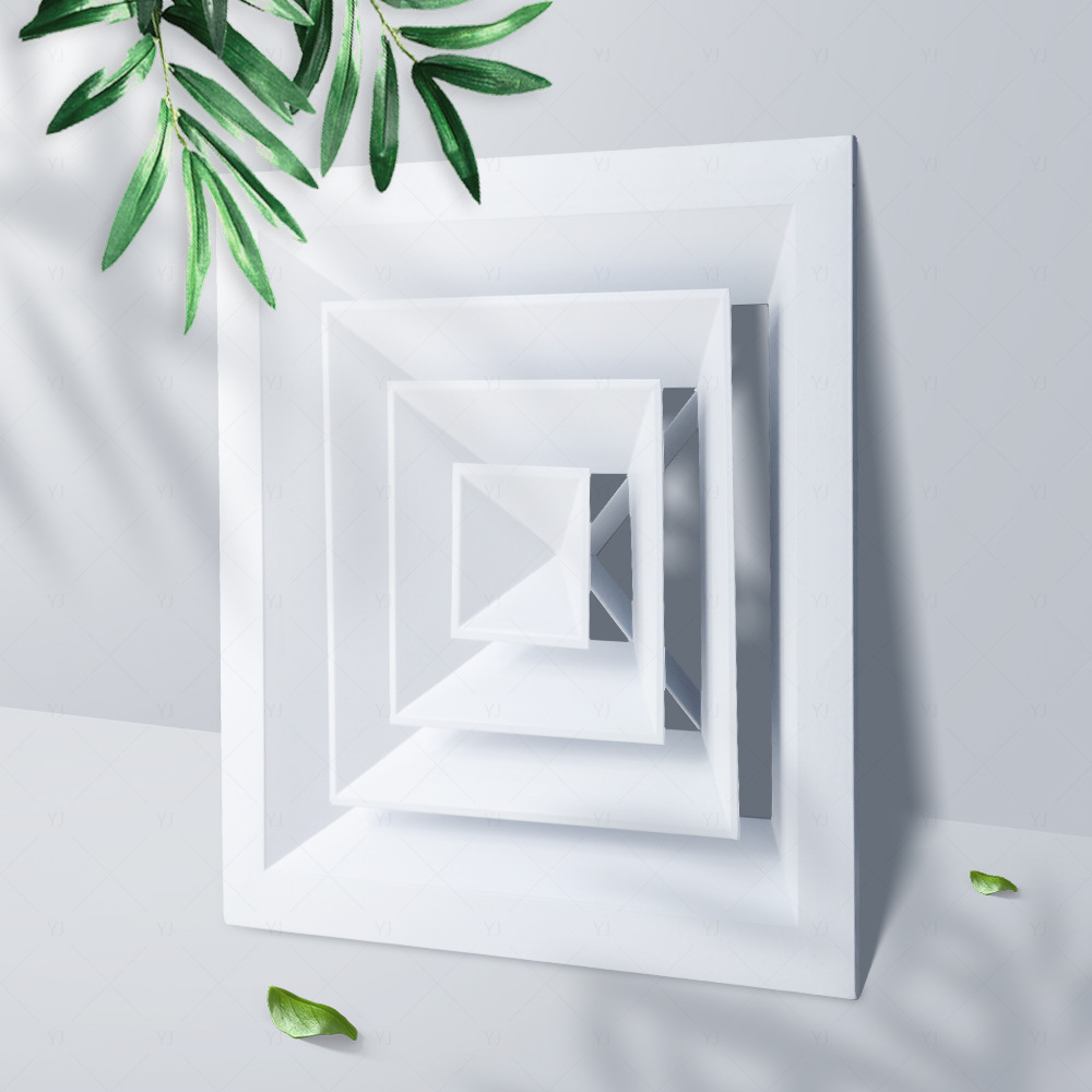 中央空调通风排风口铝合金方形散流器矩形分散出风口高效通风