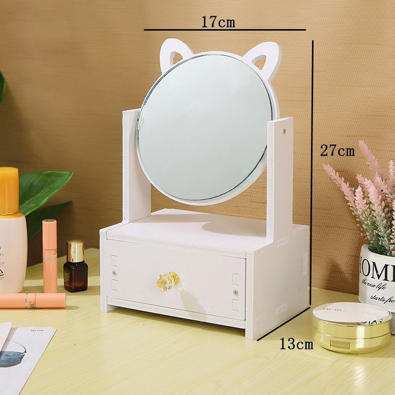 Espejo espejo de maquillaje tocador espejo de tocador escritorio de escritorio hogar dormitorio de estudiantes simple red de Internet nube espejo grande