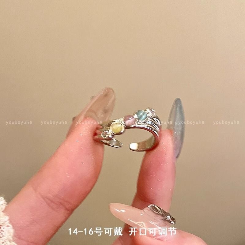 かわいい女の子の赤と緑のリンゴリング 2025 新しいユニークなデザインのパーソナライズされたファッショナブルで遊び心のある親友カップルリング|undefined