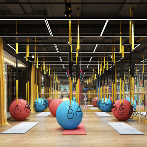 LED Loop Pendant Light for Office, Meeting Room, Exhibition Hall, Reception Desk, Lobby, Rectangular Loop Seamless Splicing Projector Light