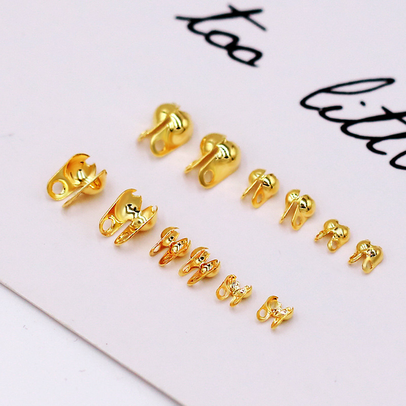 18K Real Gold Ball Chain Covered Buckle 14K Gold Color-Preserving Side Covered Buckle Clip Buckle Copper Plated Real Gold Ball Chain Connection B96 18K Real Gold Ball Chain Covered Buckle 14K Gold Color-Preserving Side Covered Buckle Clip Buckle Copper Plated Real Gold Ball Chain Connection B96
