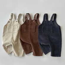 ins韩版儿童春秋装新款连体裤男女宝宝灯芯绒宝宝潮搭休闲背带裤