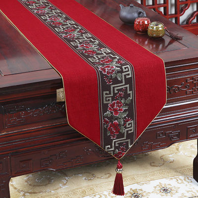 Table flag Chinese style Buddhist mood New Chinese style Coffee table cloth table tea table TV cabinet Shoe cabinet Strip Can be set