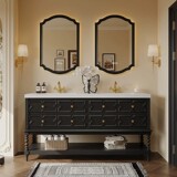 Французский ретро-дубовый шкаф комбинированный напольный напольный шкаф для раковины раковина раковина