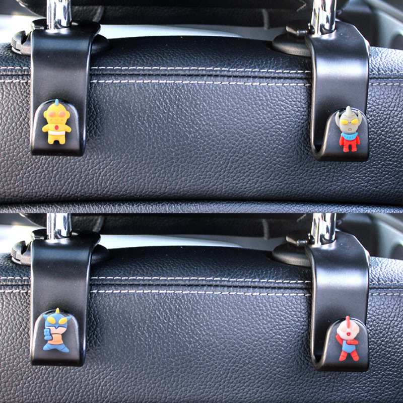 Asiento de coche ganchos traseros suministros interiores Little Devil girl asiento de coche coche coche lindo paraguas almacenamiento