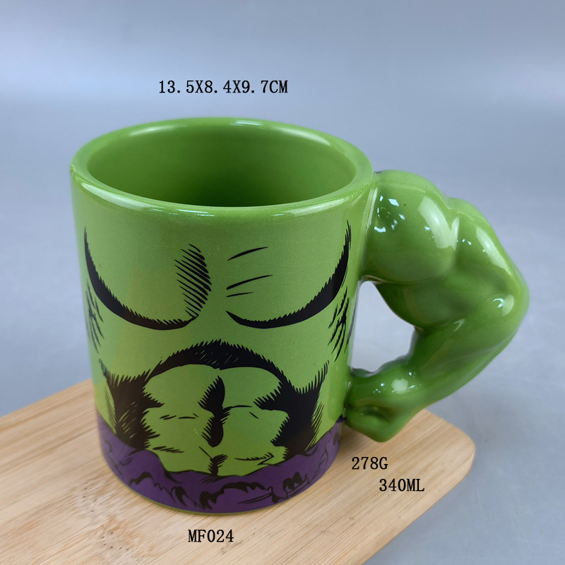 League of Legends Muscle Man Taza de cerámica Anime Capitán América Taza DeadPool Mug Taza de cerámica Taza de agua