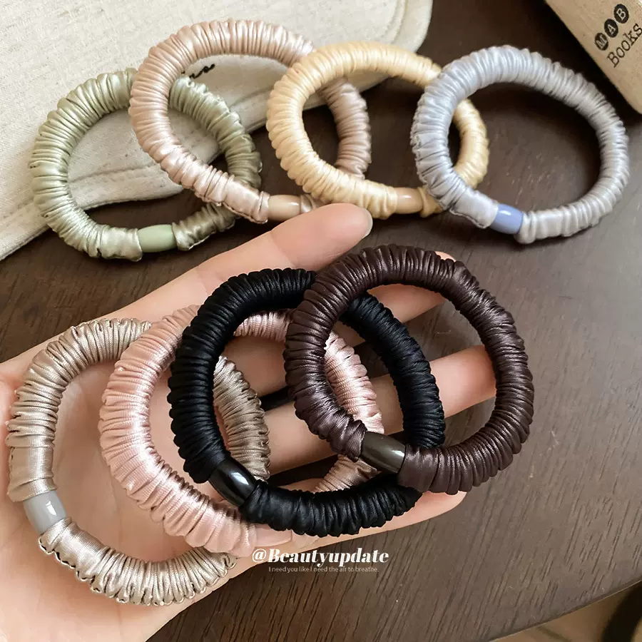 时尚简约高马尾弹力绳发圈小清新甜美皮筋头绳个性小众设计感头绳