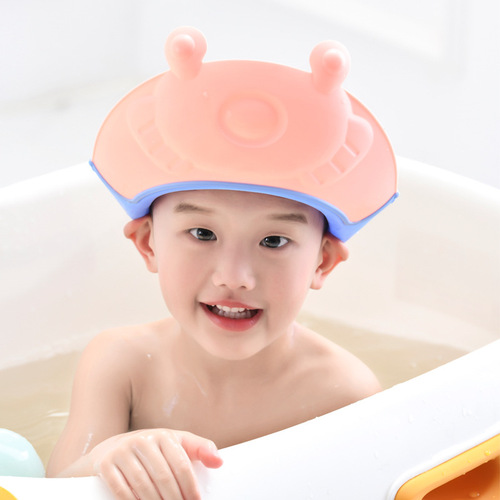 Baby Hair Wash Magic Hat, Eye and Ear Protecting Soft Rubber Shower Cap for Infants and Young Children, Waterproof Bath Hair Wash Hat for Kids