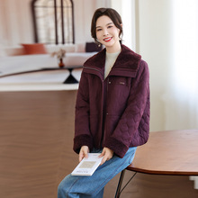 妈妈装冬季气质棉服外套中年冬季新款洋气保暖棉衣小个子百搭棉袄