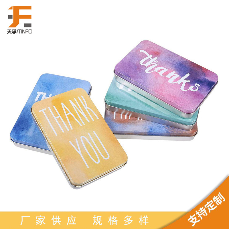 Manufacturer Wholesale Tinplate Box Square Universal Packaging Box Portable Candy Storage Tinplate Metal Box