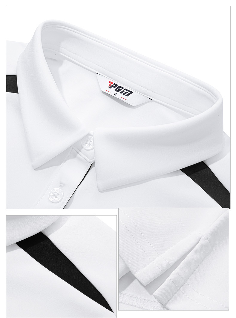 Áo thun nữ dài tay chơi golf đồng phục đội — YF665-Nữ Xanh navy [Mẫu trơn], YF665-Nữ màu tím nhạt [dệt trơn], YF665-Nữ màu trắng [dệt trơn] chi tiết 12