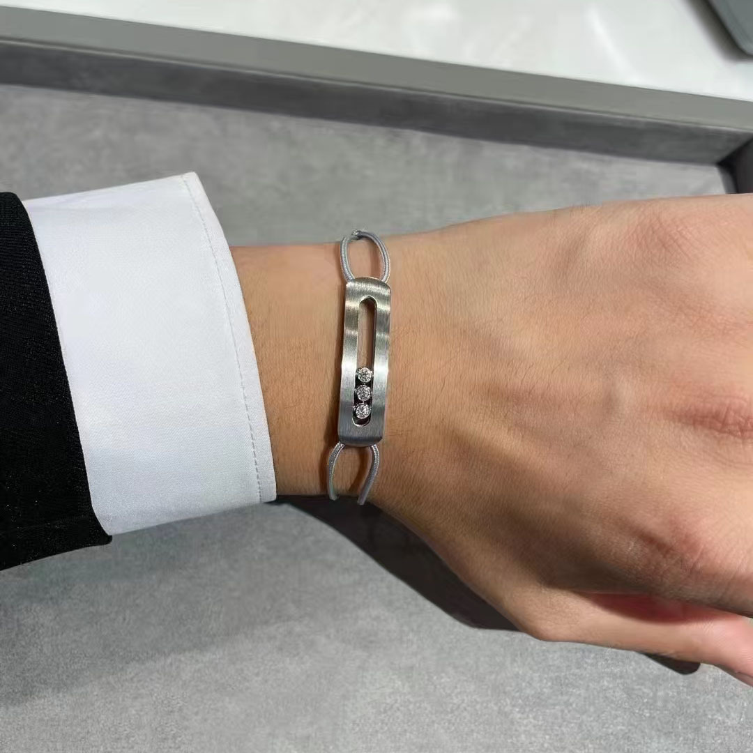 Messika Move Titanium Cord Bracelet Diamond Natural