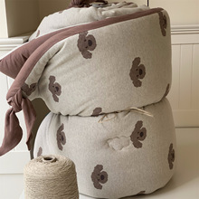 韩国大鹅全棉针织棉春秋被2米可机洗超软糯天竺棉纯棉双人四季被