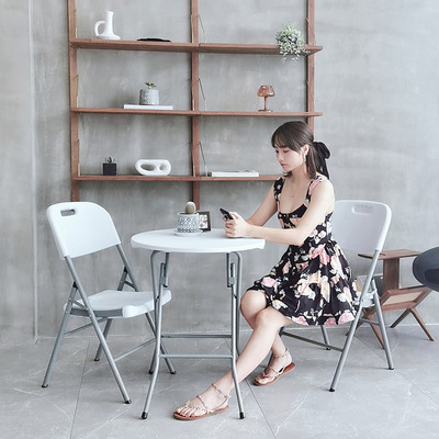 厂家供应折叠餐桌家用小圆桌便携式简易吃饭桌洽谈圆桌子茶几户外