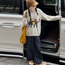 春季女童毛衣套装2026新款儿童春秋休闲裤子中大童两件套潮