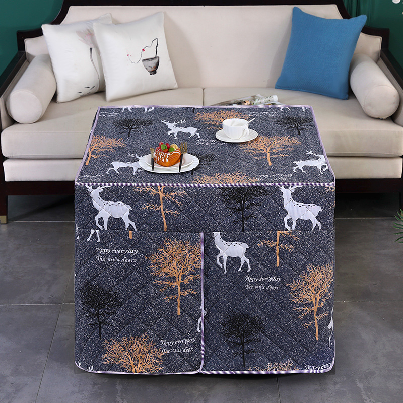 冬季加厚新款烤火罩电烤炉罩子电暖桌罩烤火桌布