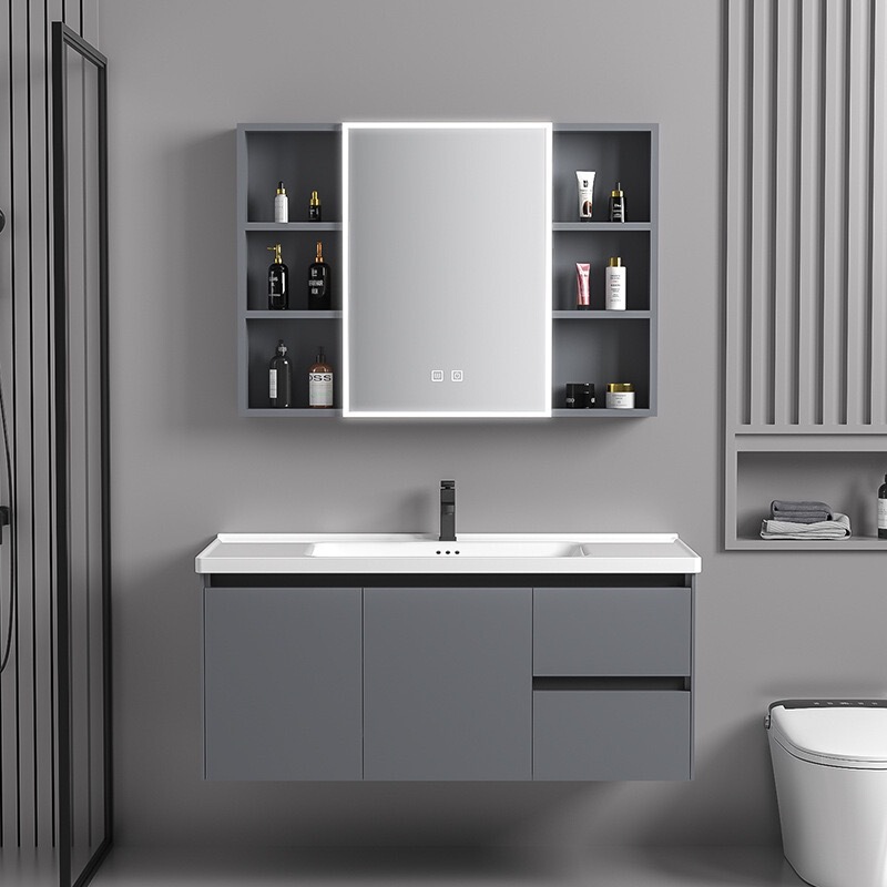 Simple Modern Bathroom Cabinet Combination Bathroom Integrated Ceramic Basin Sink Sink Sink Smart Mirror Cabinet
