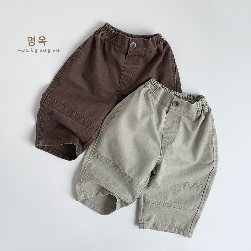 Pantalones estilo coreano vintage para niños, estilo bosque, primavera 2026, nuevos pantalones casuales sueltos de algodón para niños y niñas, a la moda image 1