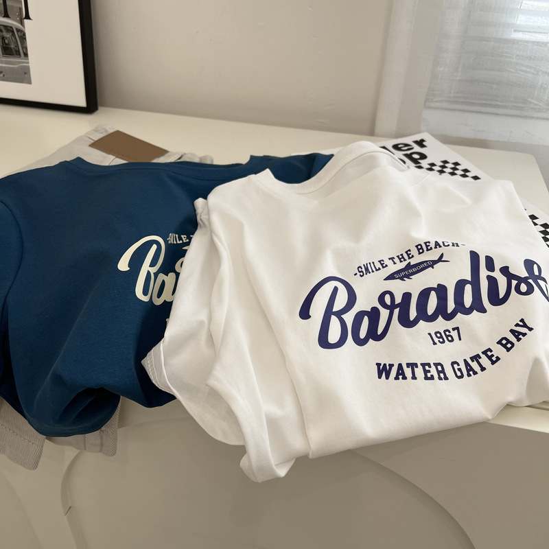 2026 New Summer Pure Cotton Short-Sleeved T-Shirt for Women Korean Style Loose Half-Sleeved Pullover Round Neck Top 23038