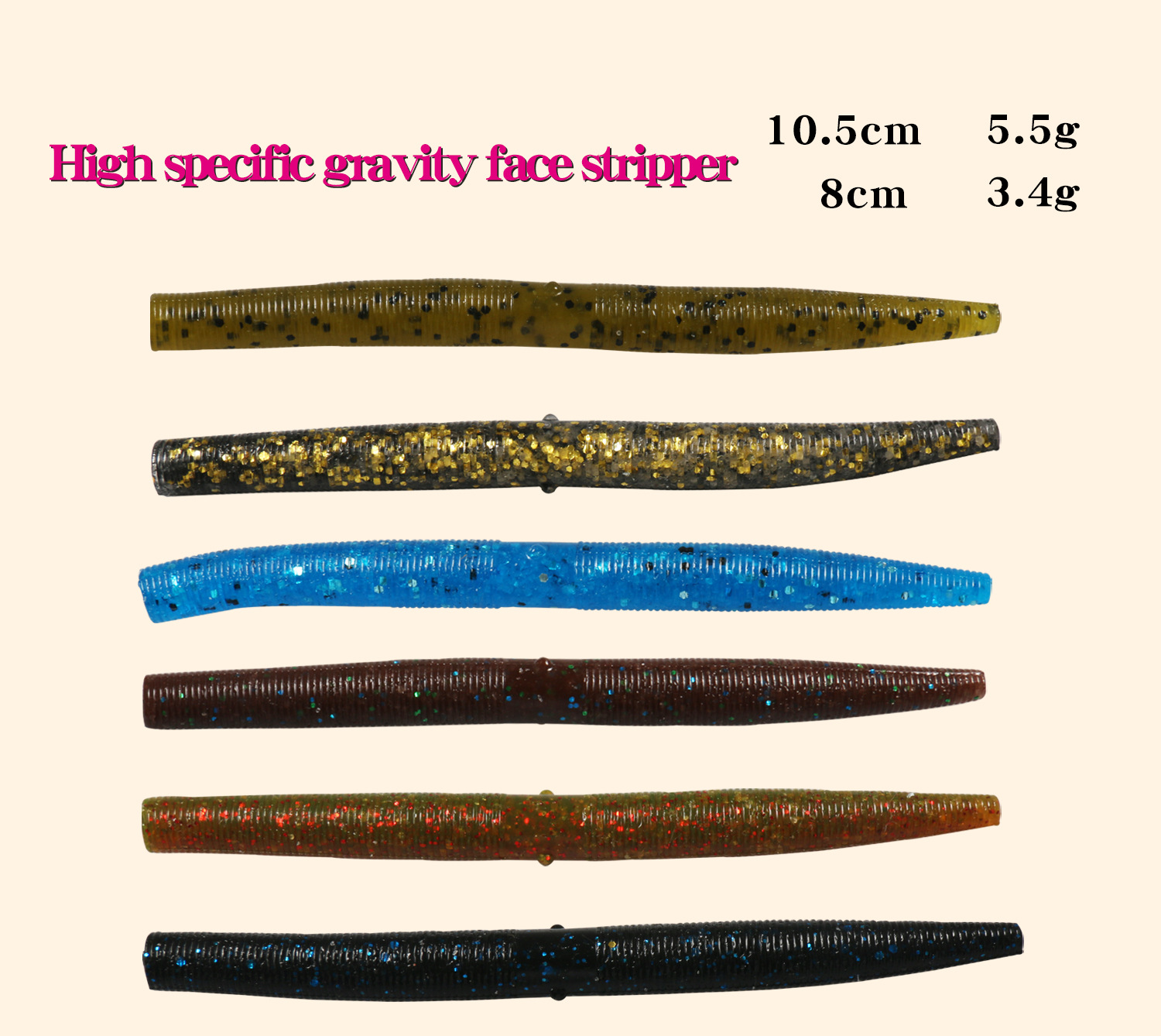 Small Soft Worms Fishing Lure Fresh Water Bass Swimbait Tackle Gear