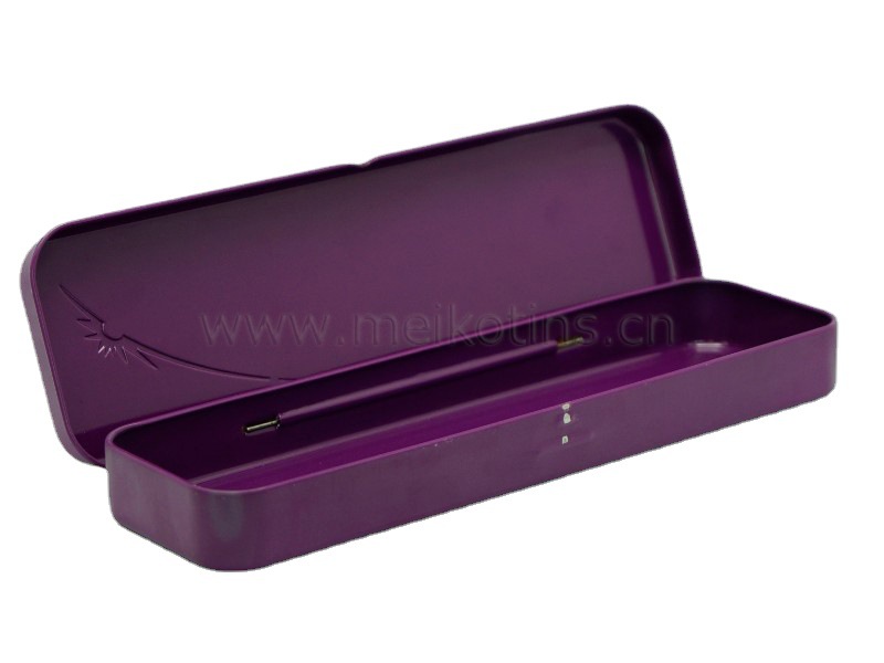 厂家马口铁长方罐文具盒 食品级方形铁罐高档钢笔包装盒