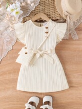 Q 14751 Girl's Bow Belt Dress Ůͯ�B��ȹ