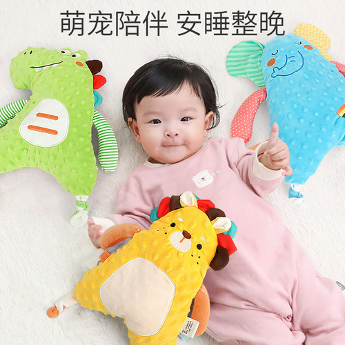 Baby soothing napkin can be chewed into the mouth, baby doll can be used to lull the baby to sleep, doll Doudou hand puppet toy