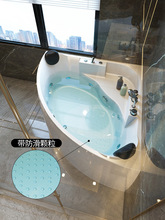 OF9D按摩浴缸家用双人情侣扇形浴池三角成人浴盆小户型1m-1.5米